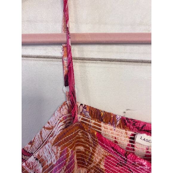 La Tascana Dress Off Shoulder Adjustable Straps SIze 10 Pink Floral - Picture 6 of 8